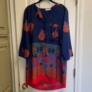 The Impeccable Pig Blue Floral Button Down Shirt